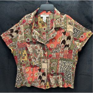 Sag Harbor Size 14 Womens Blouse Multicolor-N1